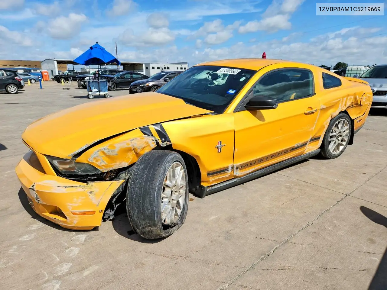 2012 Ford Mustang VIN: 1ZVBP8AM1C5219669 Lot: 57240996