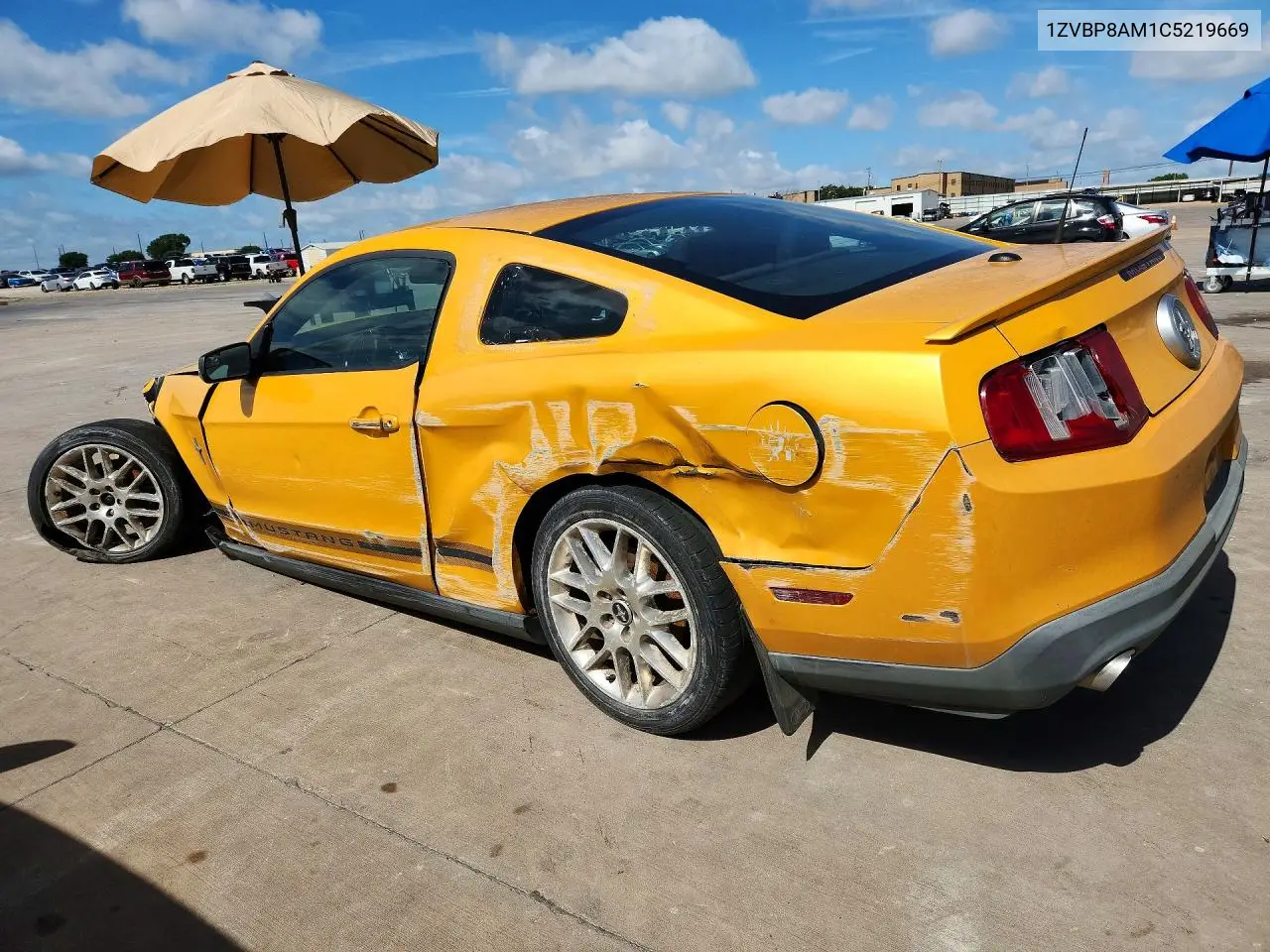 2012 Ford Mustang VIN: 1ZVBP8AM1C5219669 Lot: 57240996