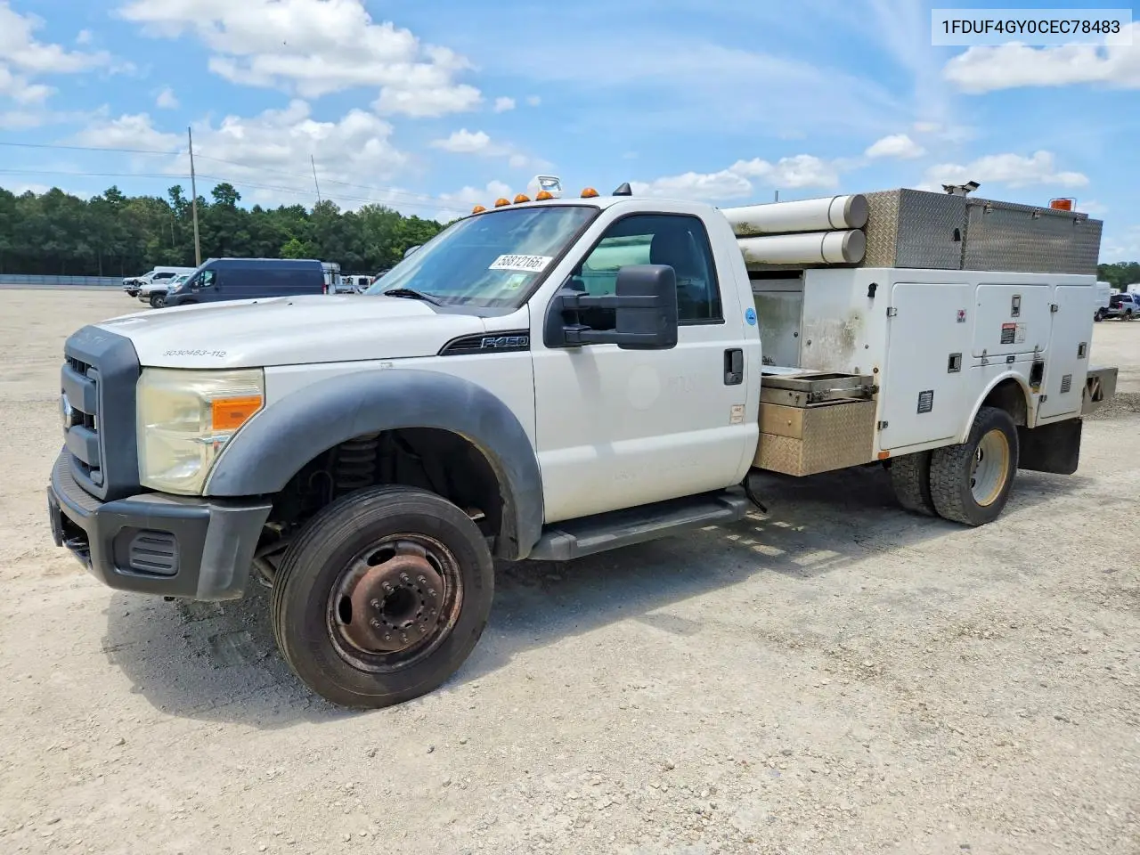 2012 Ford F450 Super Duty VIN: 1FDUF4GY0CEC78483 Lot: 58812166