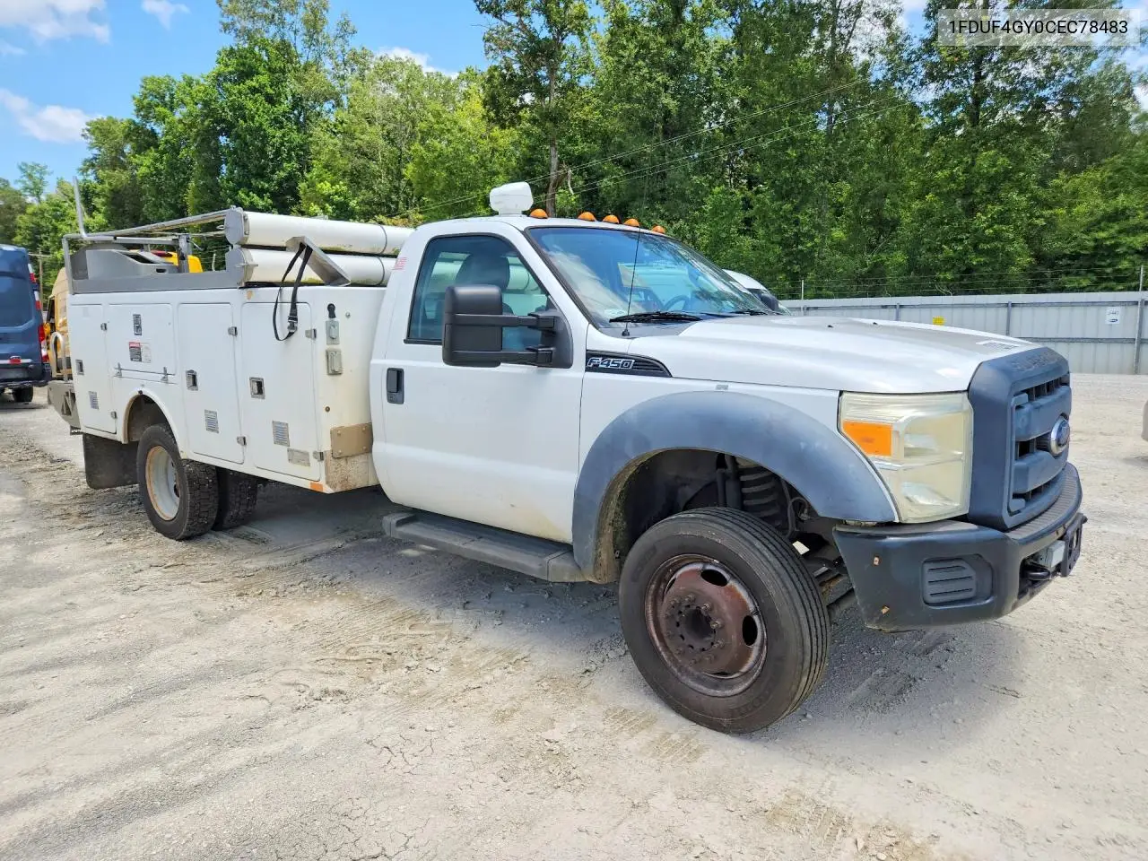 2012 Ford F450 Super Duty VIN: 1FDUF4GY0CEC78483 Lot: 58812166