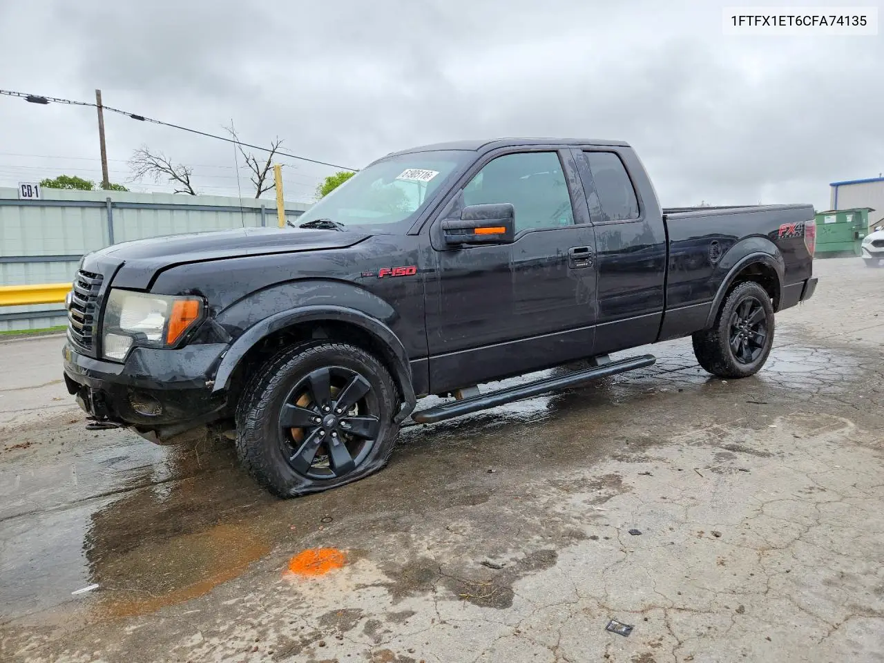 2012 Ford F150 Super Cab VIN: 1FTFX1ET6CFA74135 Lot: 61905116