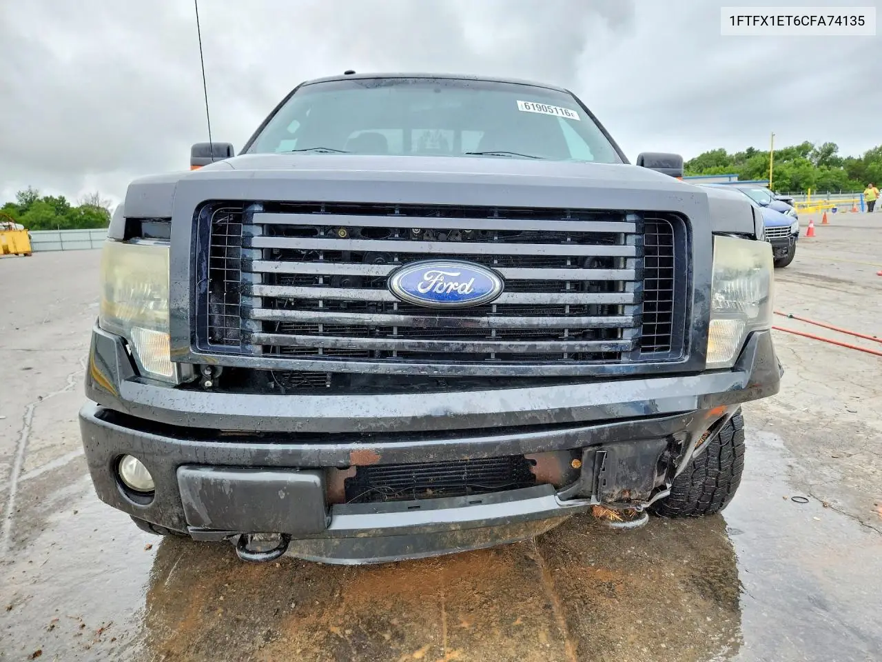 2012 Ford F150 Super Cab VIN: 1FTFX1ET6CFA74135 Lot: 61905116