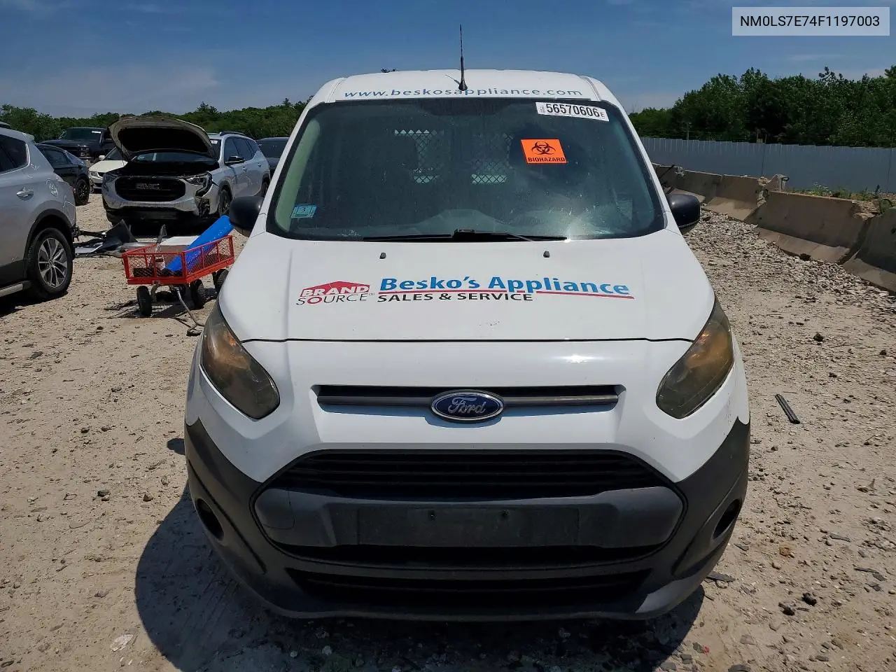 2015 Ford Transit Connect Xl VIN: NM0LS7E74F1197003 Lot: 56570606