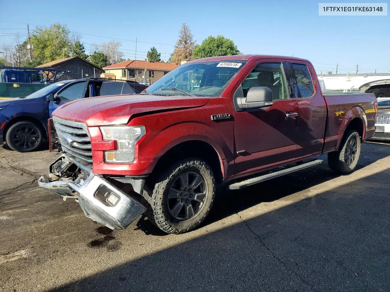 2015 Ford F150 Super Cab VIN: 1FTFX1EG1FKE63148 Lot: 62090416