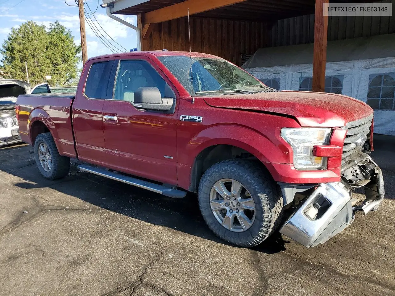 2015 Ford F150 Super Cab VIN: 1FTFX1EG1FKE63148 Lot: 62090416