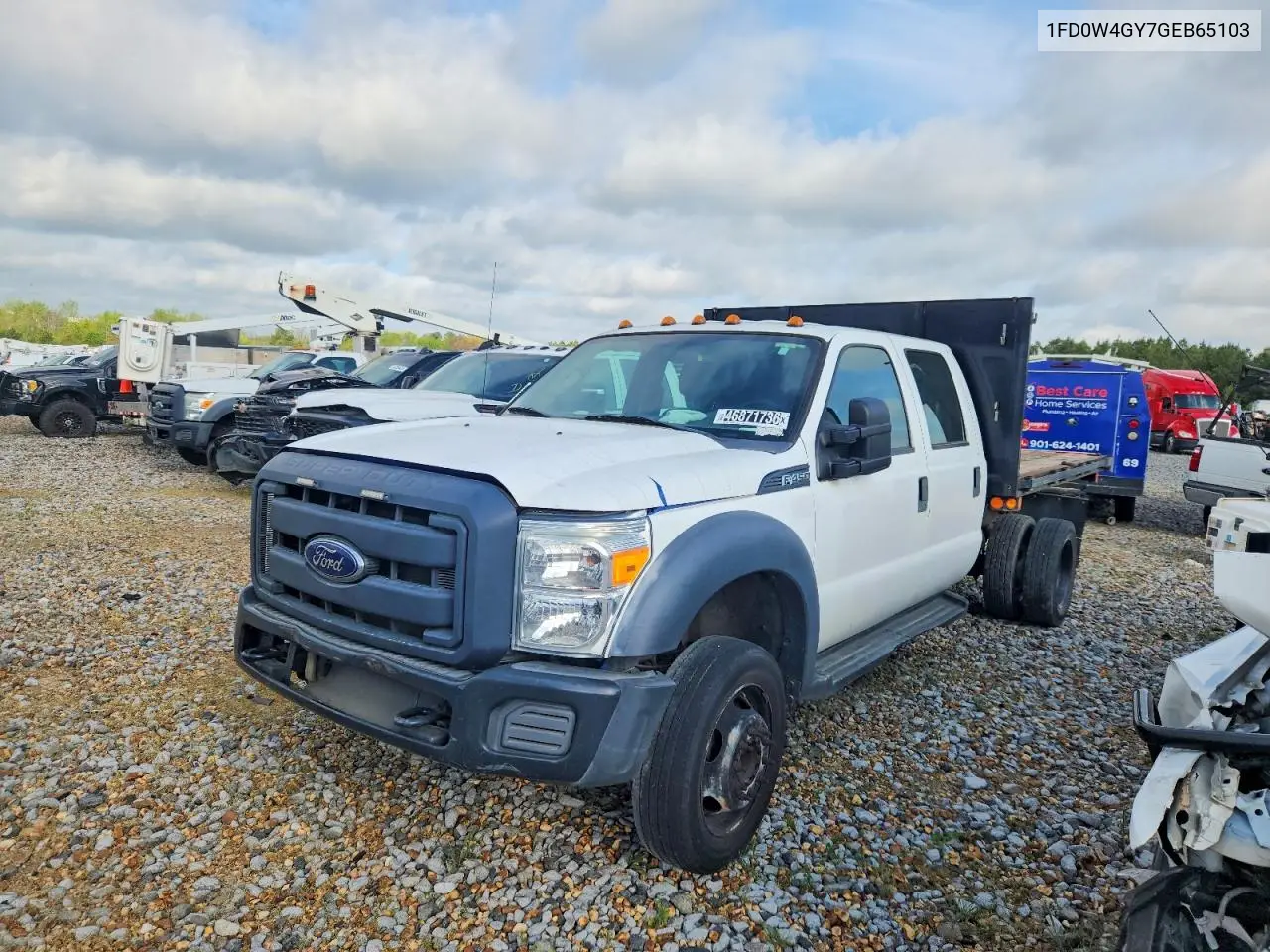 2016 Ford F450 Super Duty Flatbed Truck VIN: 1FD0W4GY7GEB65103 Lot: 46871736