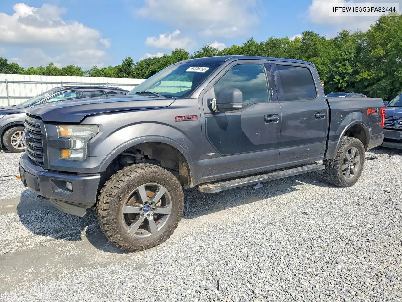 2016 Ford F150 Supercrew VIN: 1FTEW1EG5GFA82444 Lot: 53830766