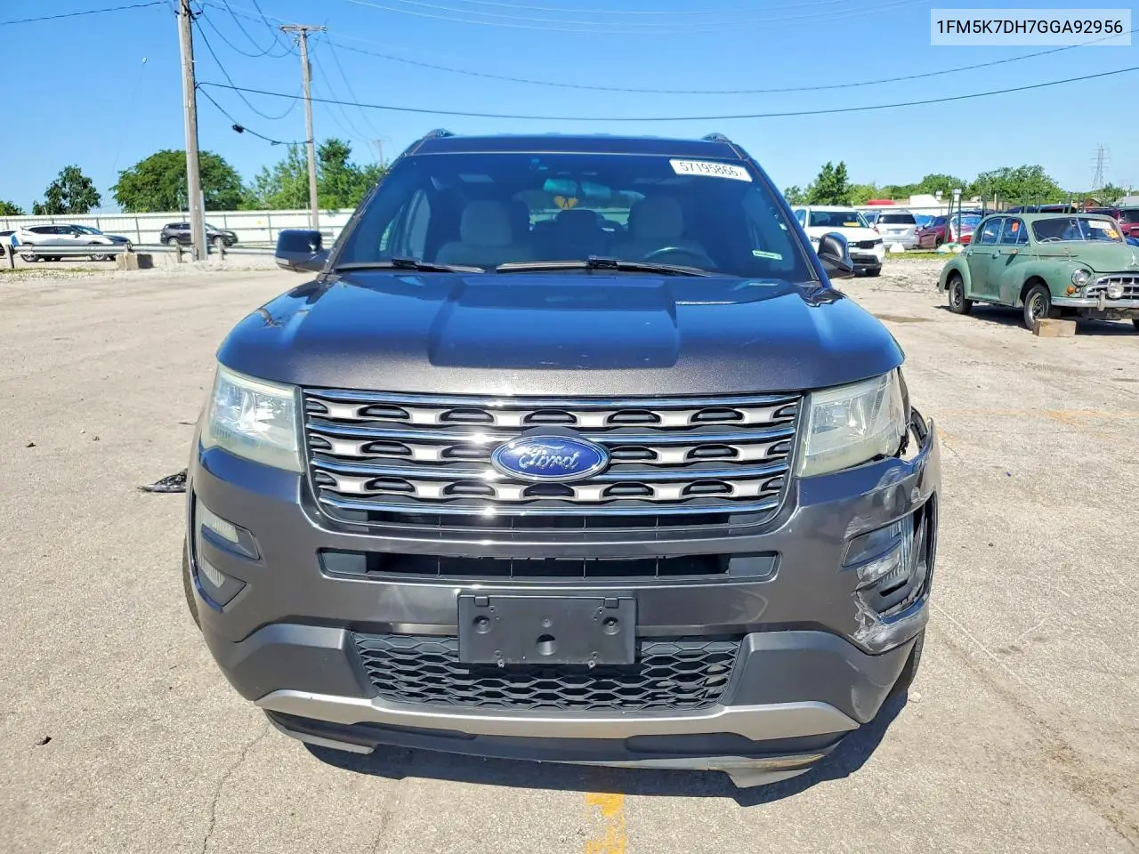 2016 Ford Explorer Xlt VIN: 1FM5K7DH7GGA92956 Lot: 57195866