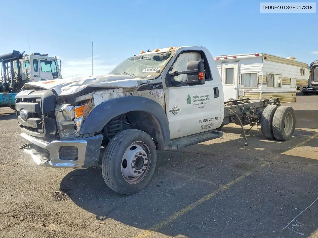 2016 Ford F450 Super Duty VIN: 1FDUF4GT3GED17318 Lot: 58098266