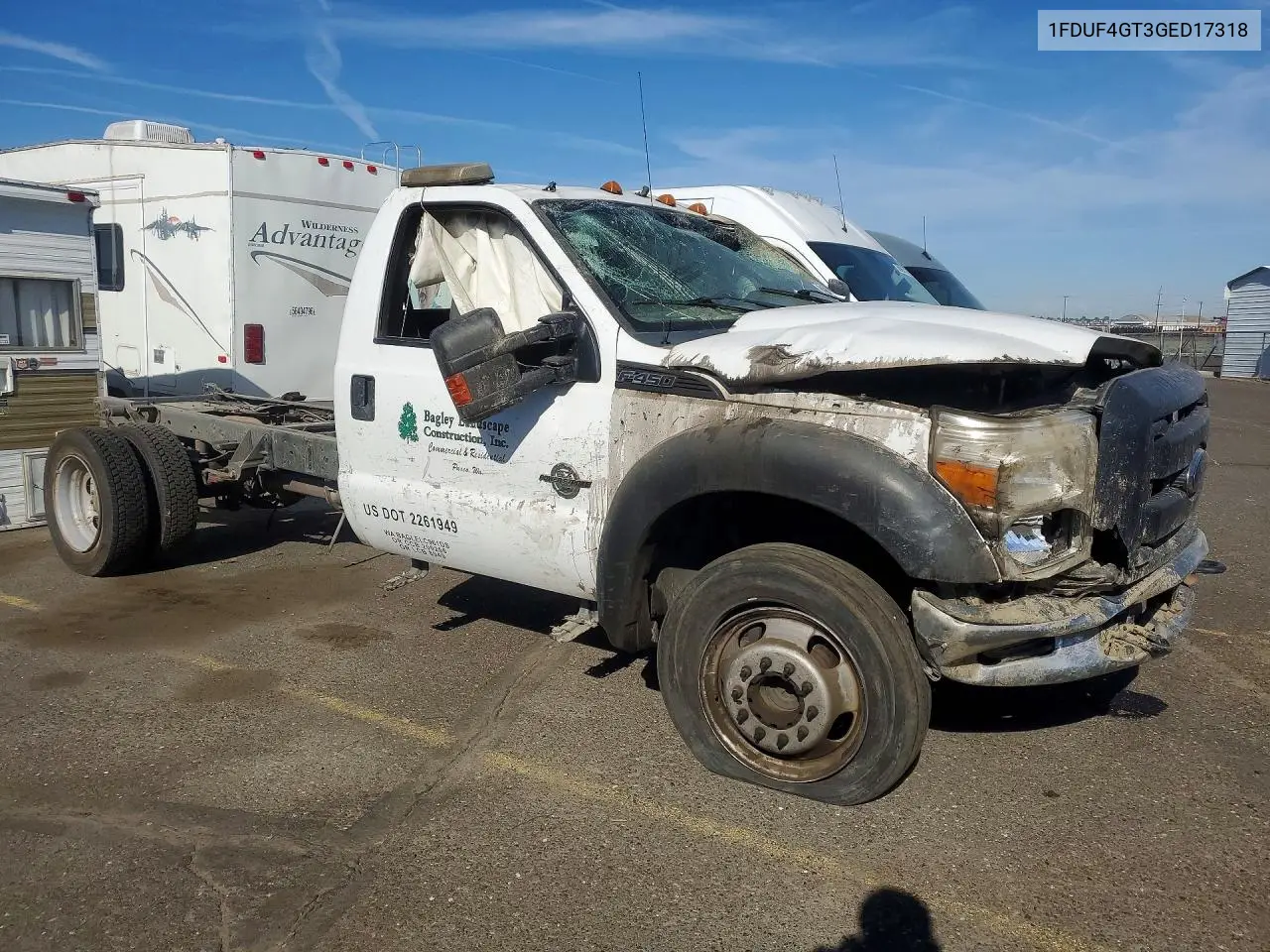 2016 Ford F450 Super Duty VIN: 1FDUF4GT3GED17318 Lot: 58098266