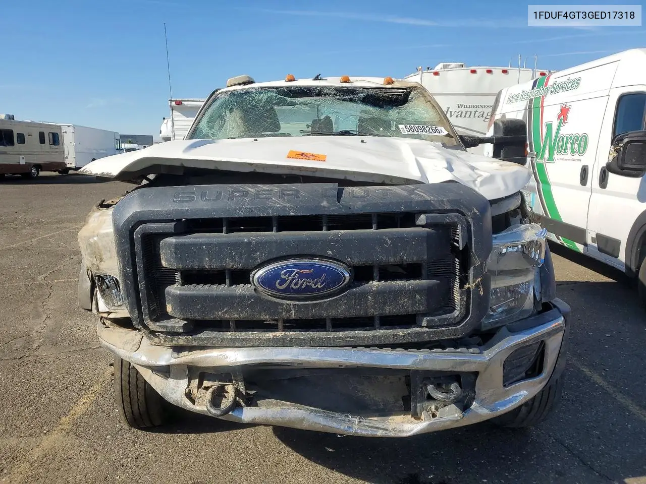 2016 Ford F450 Super Duty VIN: 1FDUF4GT3GED17318 Lot: 58098266