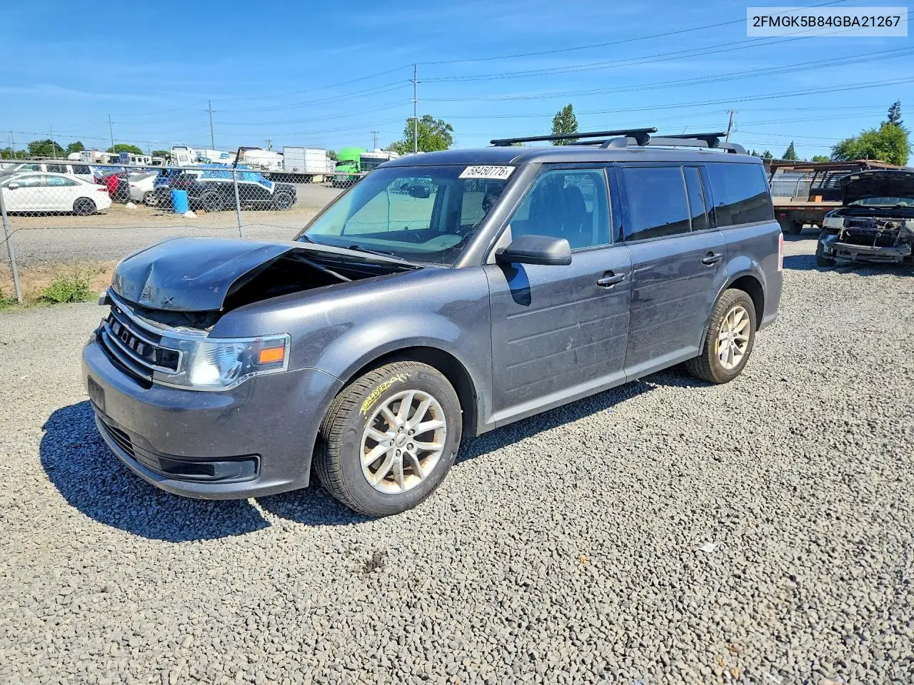 2016 Ford Flex Se VIN: 2FMGK5B84GBA21267 Lot: 58450776