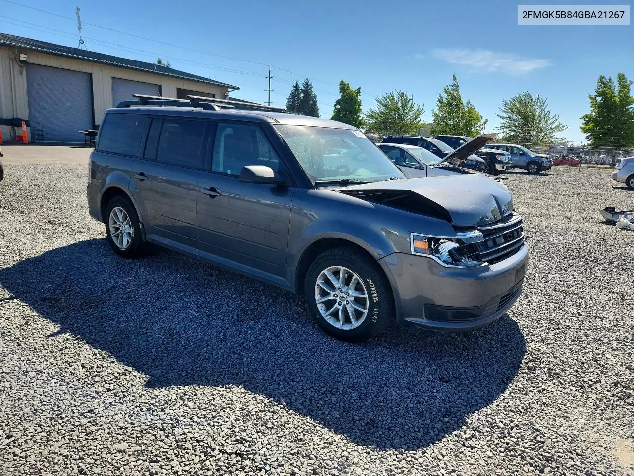 2016 Ford Flex Se VIN: 2FMGK5B84GBA21267 Lot: 58450776
