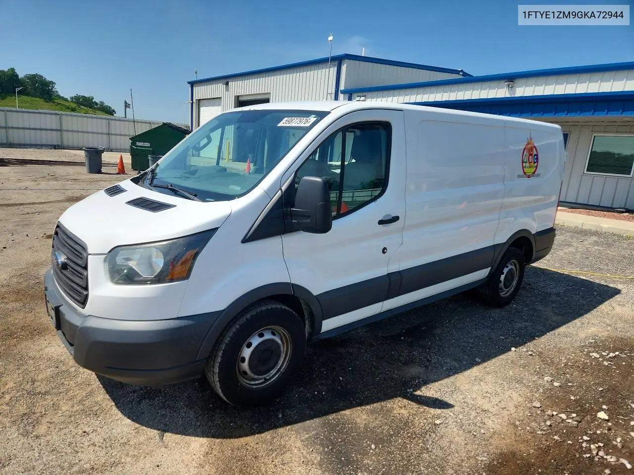 2016 Ford Transit T-150 Delivery Van VIN: 1FTYE1ZM9GKA72944 Lot: 59877976