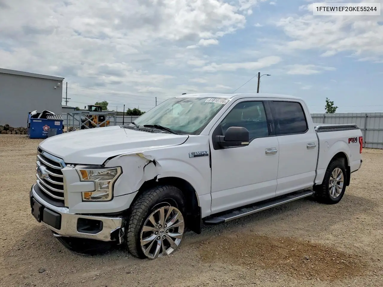 2016 Ford F150 Supercrew VIN: 1FTEW1EF2GKE55244 Lot: 61810706