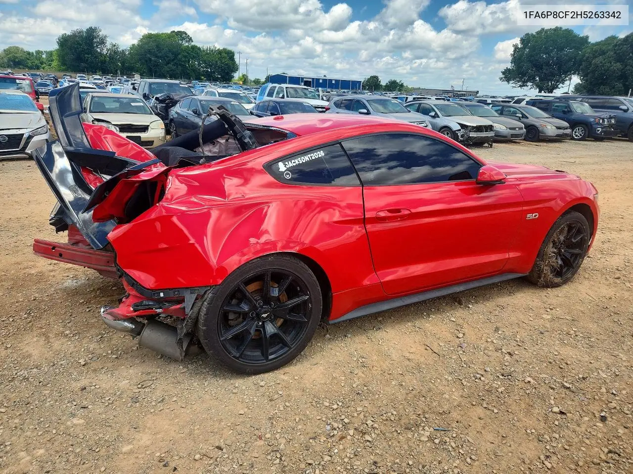 2017 Ford Mustang Gt VIN: 1FA6P8CF2H5263342 Lot: 57750086