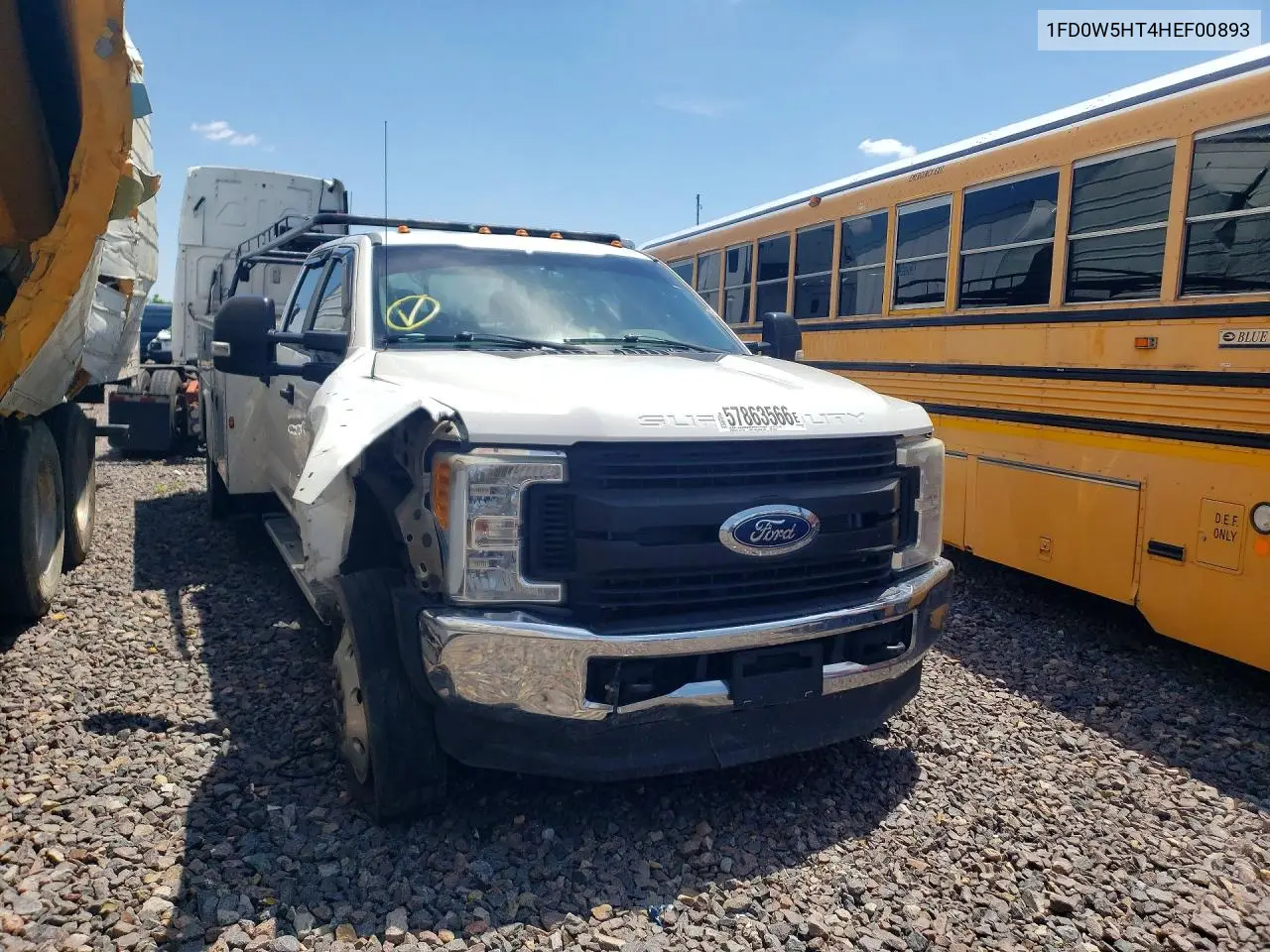 2017 Ford F550 Super Duty VIN: 1FD0W5HT4HEF00893 Lot: 57863566