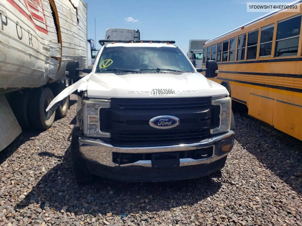 2017 Ford F550 Super Duty VIN: 1FD0W5HT4HEF00893 Lot: 57863566