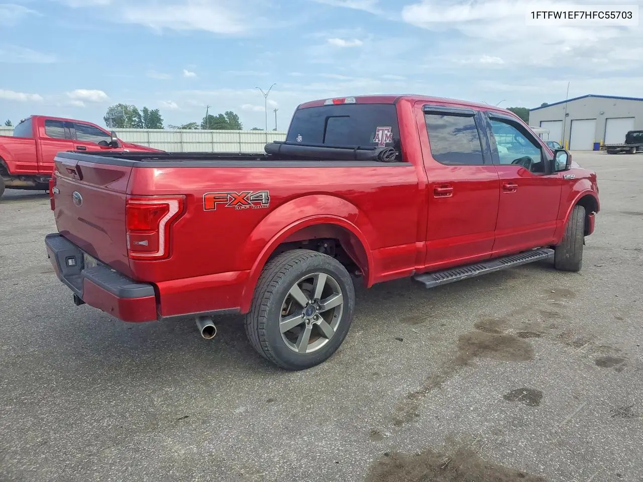 2017 Ford F150 Supercrew VIN: 1FTFW1EF7HFC55703 Lot: 62334646