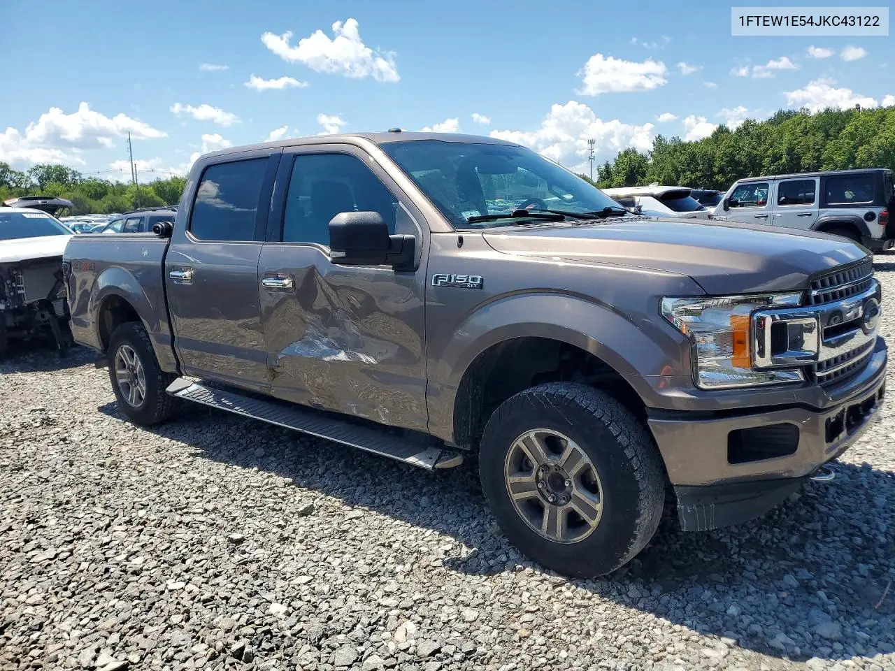 2018 Ford F150 Supercrew VIN: 1FTEW1E54JKC43122 Lot: 58414456