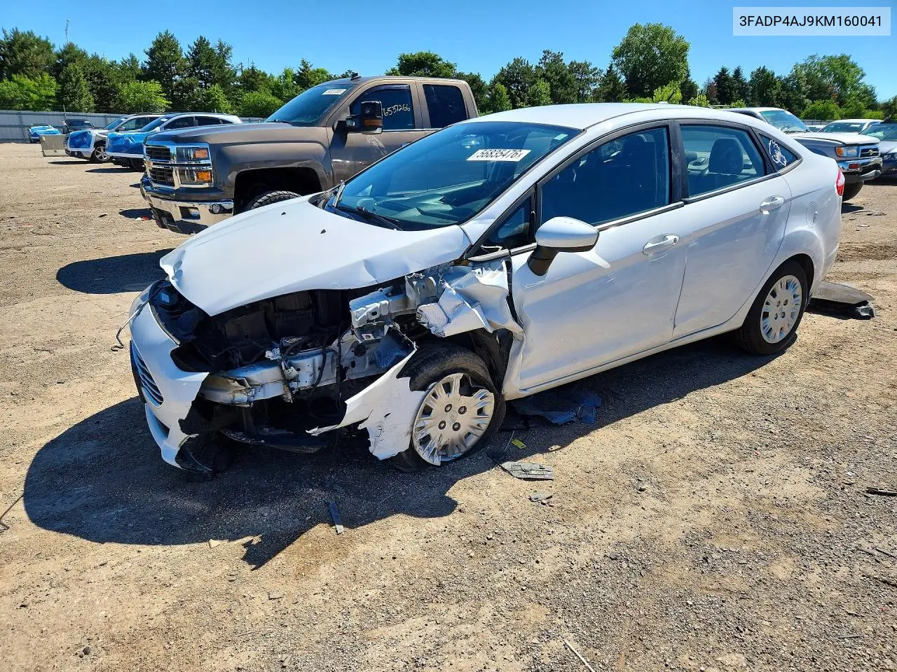 2019 Ford Fiesta S VIN: 3FADP4AJ9KM160041 Lot: 56835476