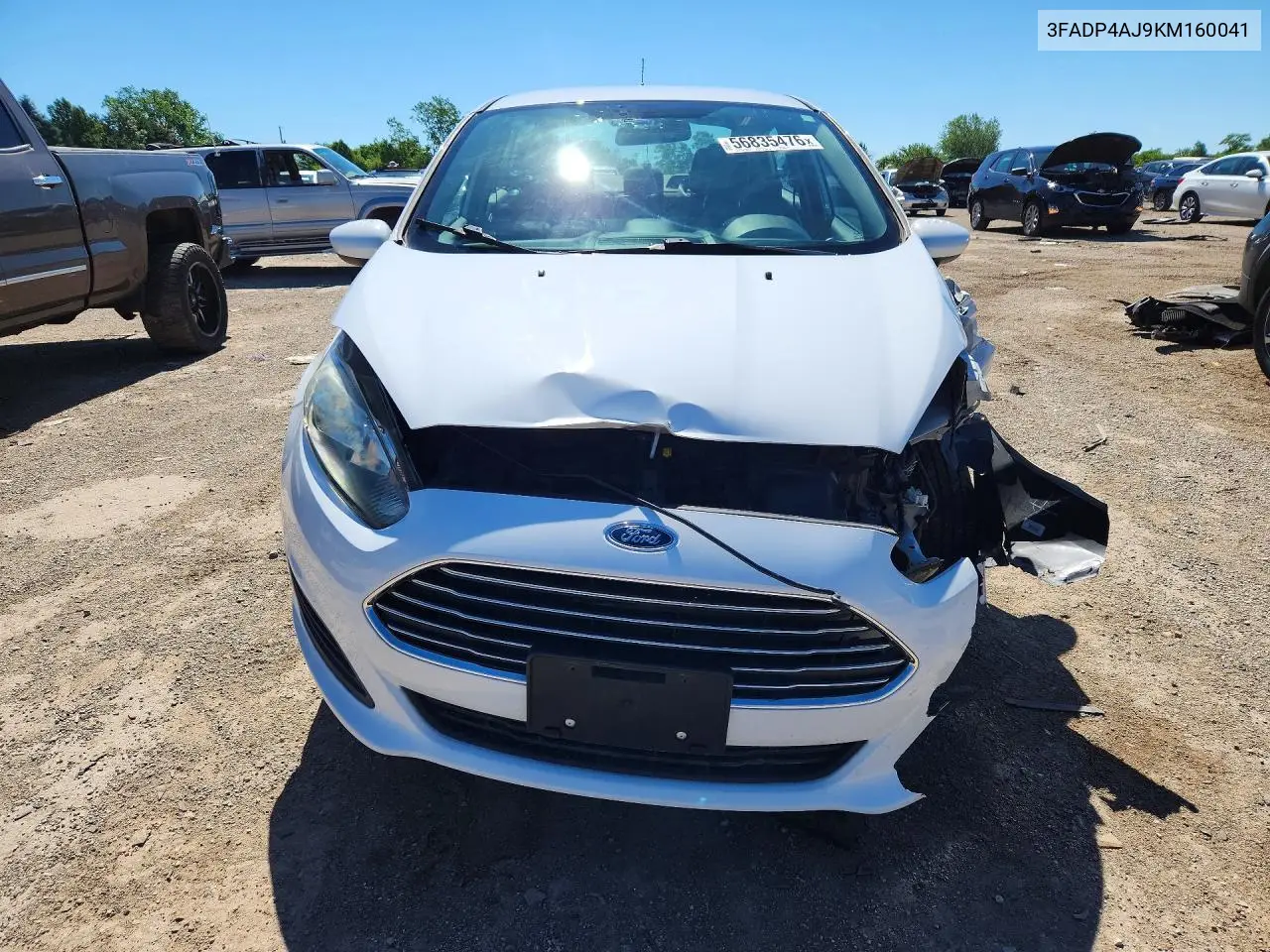2019 Ford Fiesta S VIN: 3FADP4AJ9KM160041 Lot: 56835476