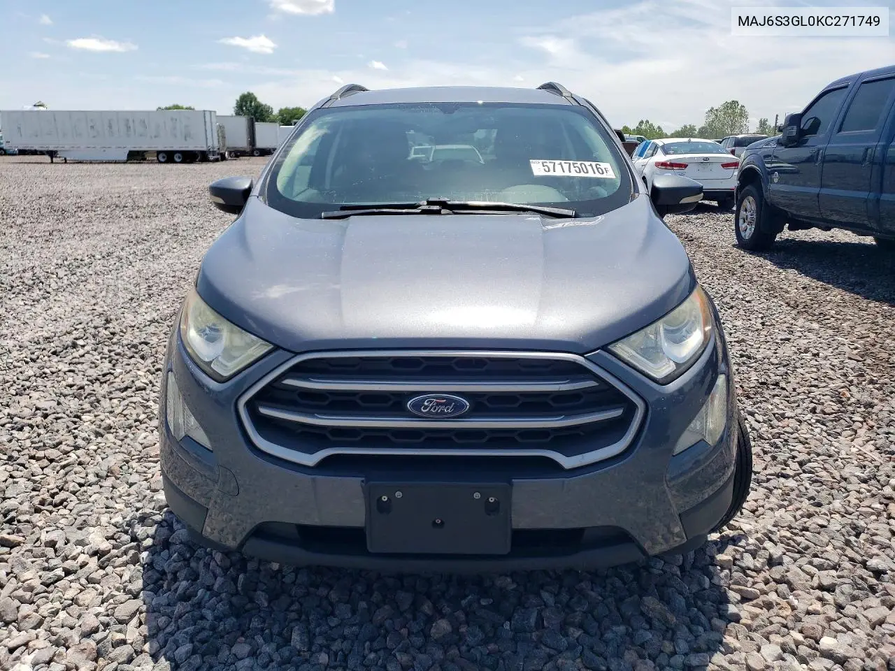 2019 Ford Ecosport Se VIN: MAJ6S3GL0KC271749 Lot: 57175016