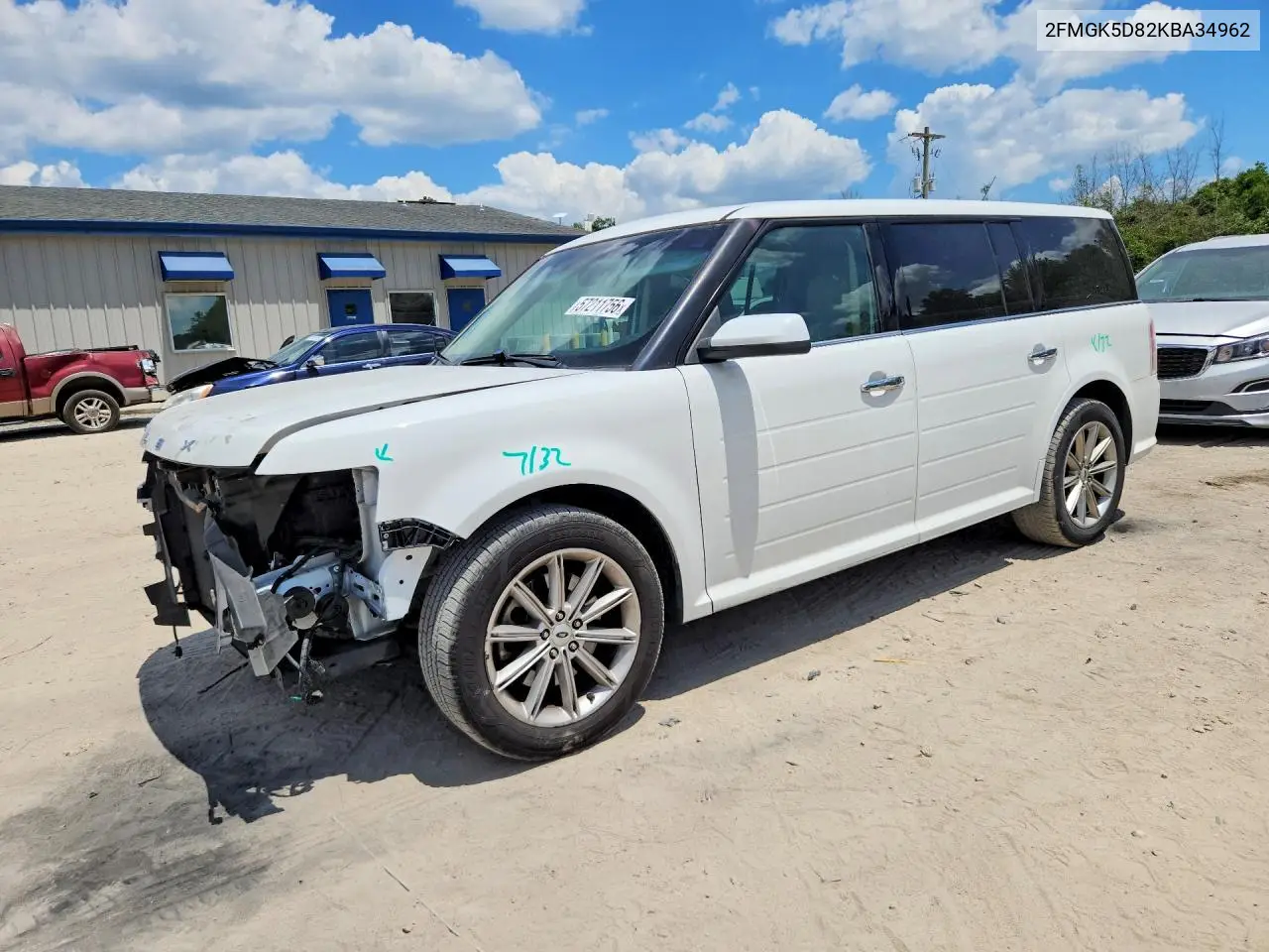 2019 Ford Flex Limited VIN: 2FMGK5D82KBA34962 Lot: 57211756