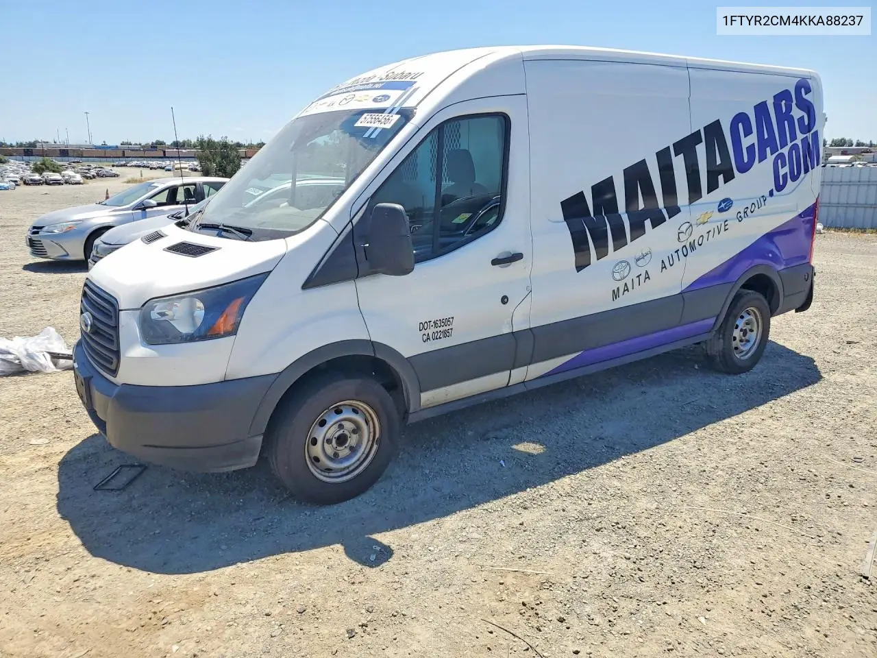 2019 Ford Transit T-250 Delivery Van VIN: 1FTYR2CM4KKA88237 Lot: 57556456