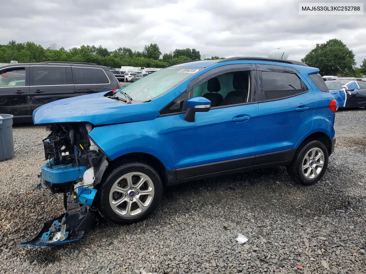 2019 Ford Ecosport Se VIN: MAJ6S3GL3KC252788 Lot: 59994816