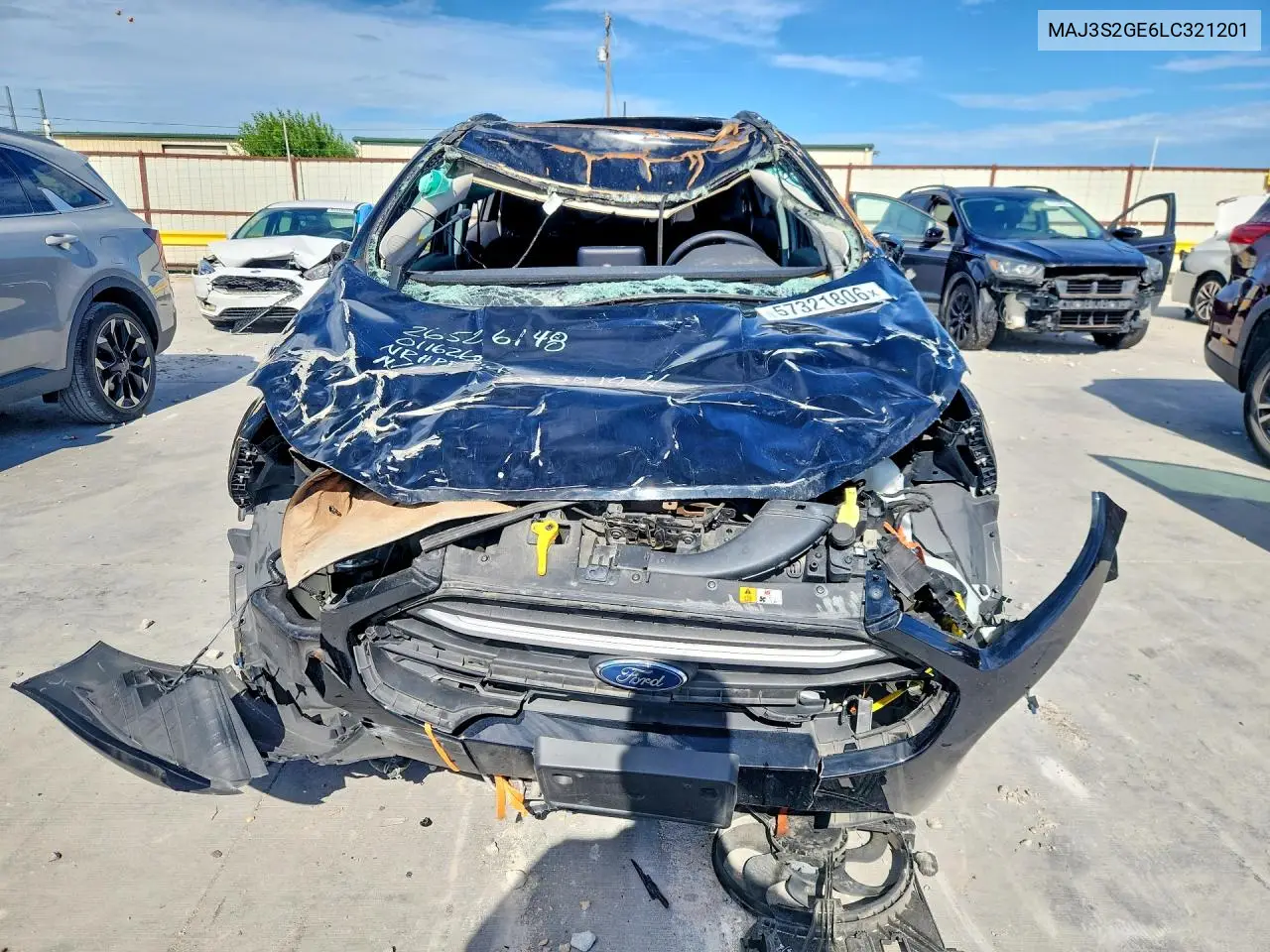 2020 Ford Ecosport Se VIN: MAJ3S2GE6LC321201 Lot: 57321806