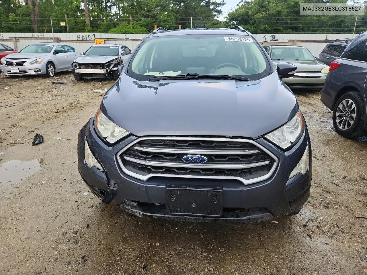 2020 Ford Ecosport Se VIN: MAJ3S2GE3LC318627 Lot: 58559136