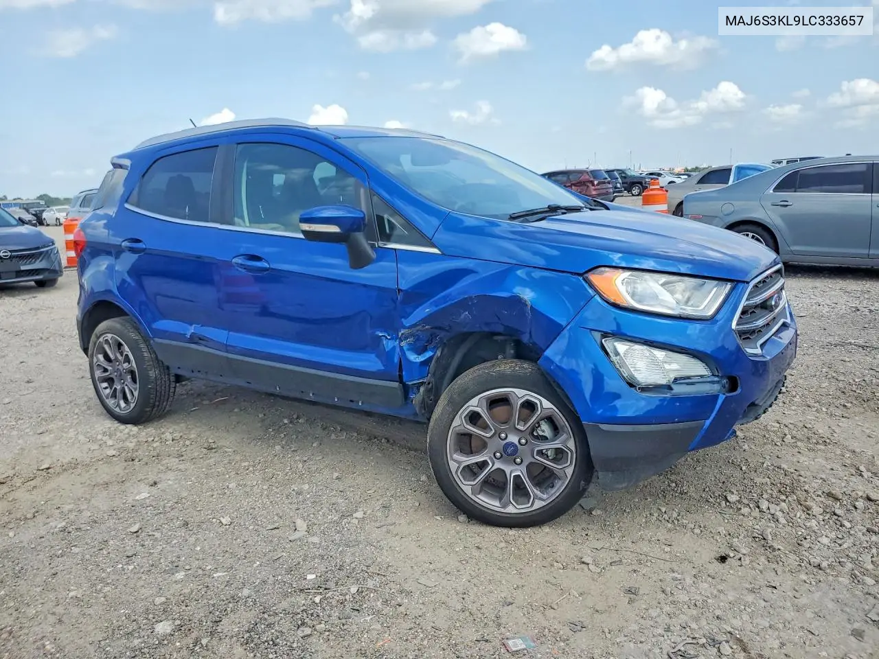 2020 Ford Ecosport Titanium VIN: MAJ6S3KL9LC333657 Lot: 59077646