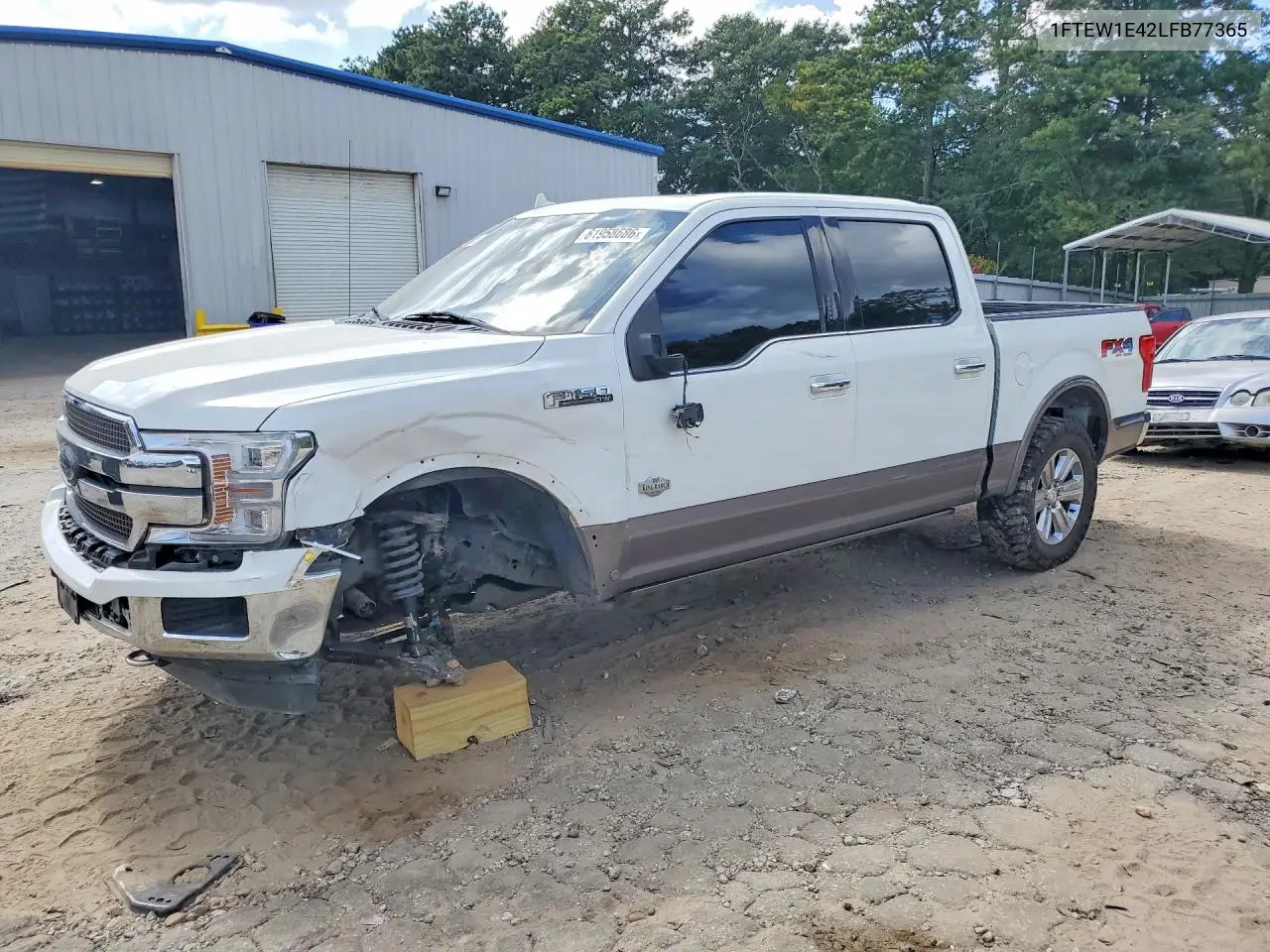 2020 Ford F150 Supercrew VIN: 1FTEW1E42LFB77365 Lot: 61958686