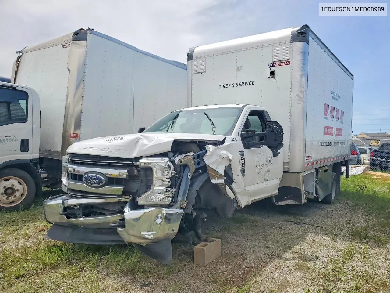 2021 Ford F550 Super Duty Box Truck VIN: 1FDUF5GN1MED08989 Lot: 53754416