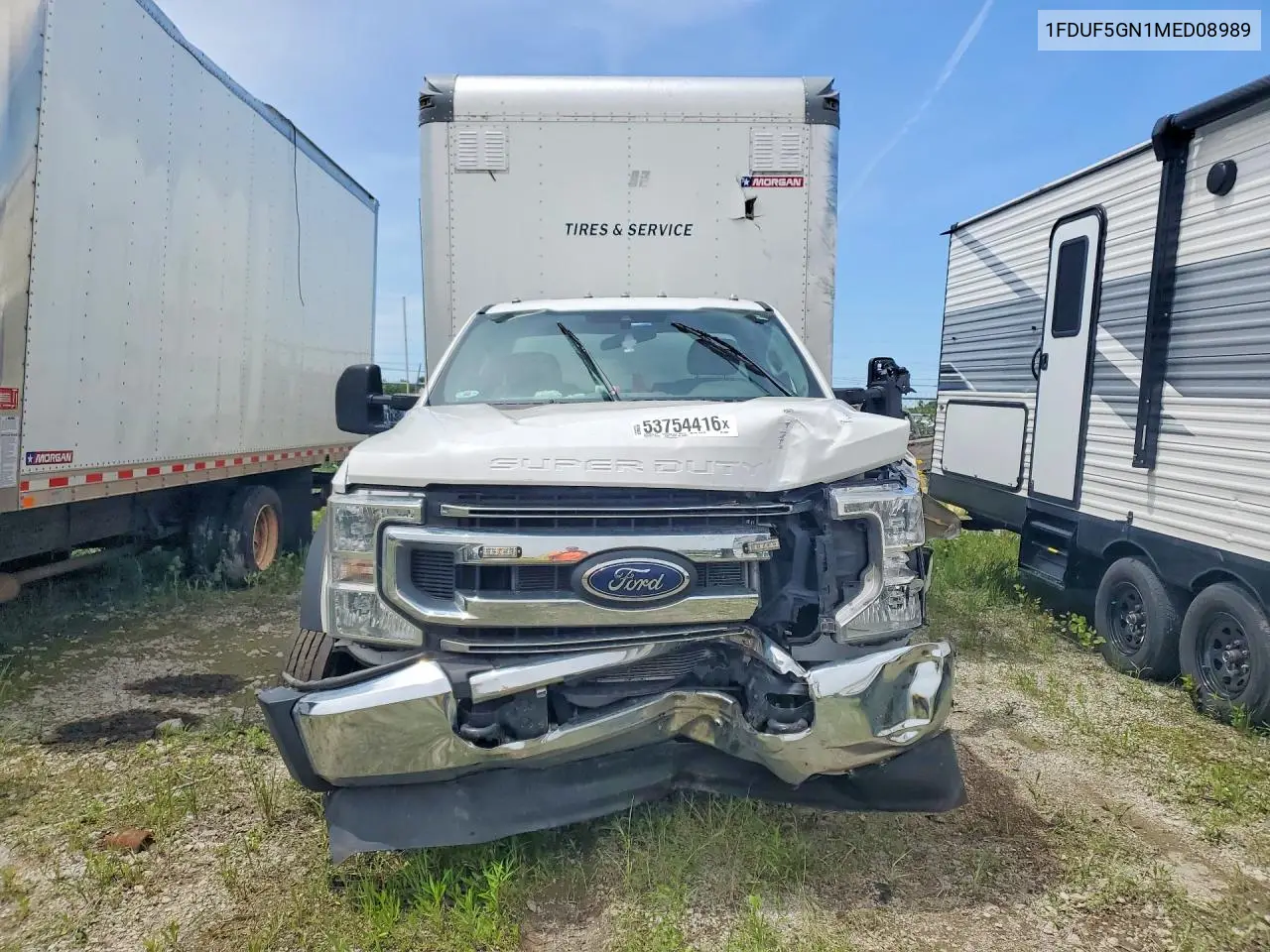 2021 Ford F550 Super Duty Box Truck VIN: 1FDUF5GN1MED08989 Lot: 53754416