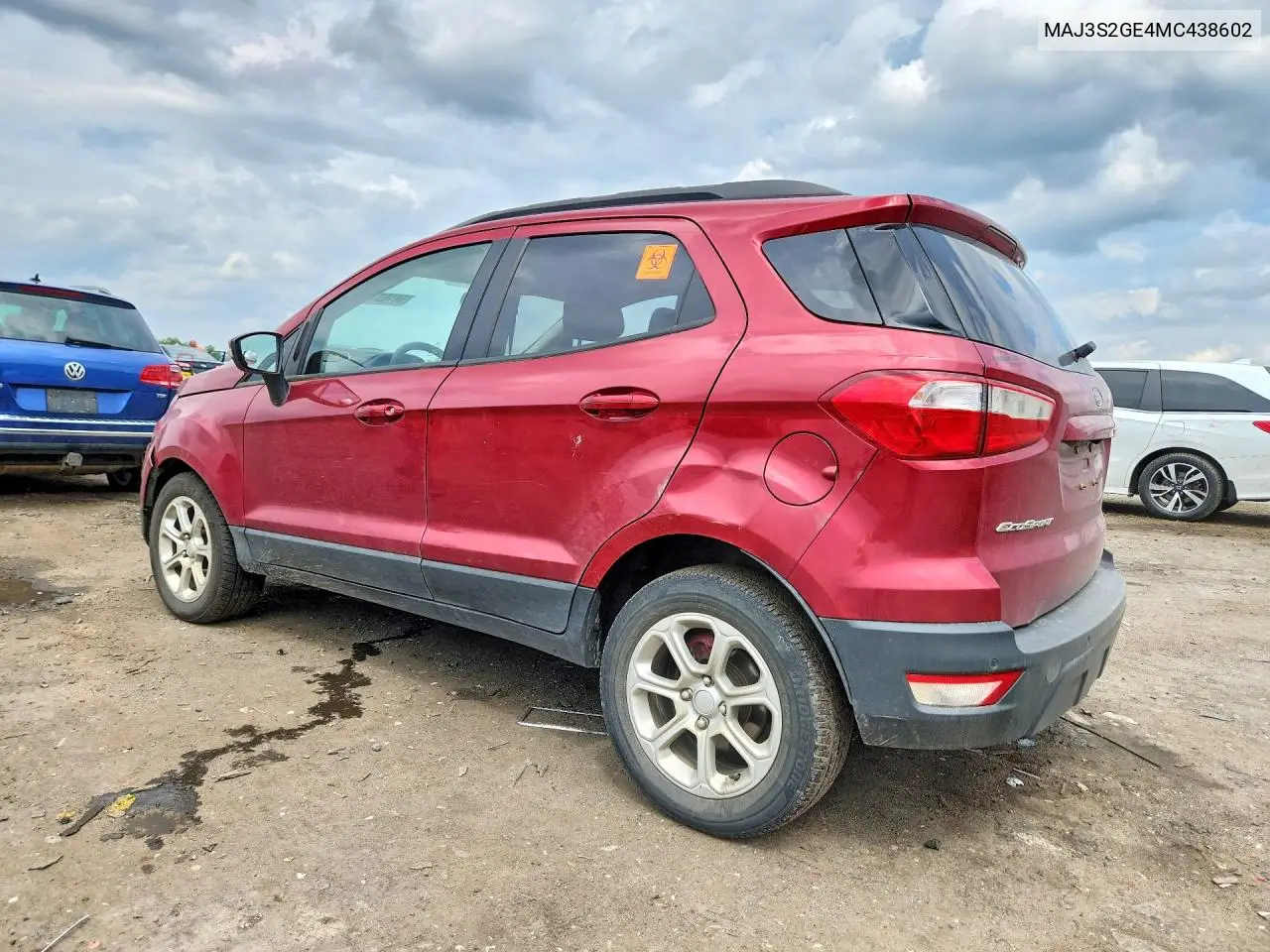 2021 Ford Ecosport Se VIN: MAJ3S2GE4MC438602 Lot: 56163746