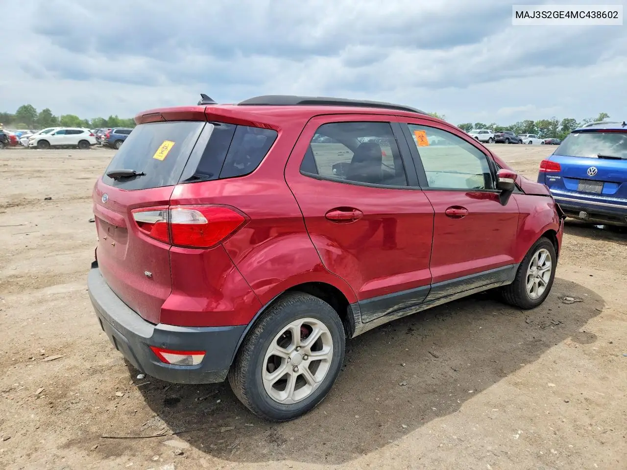 2021 Ford Ecosport Se VIN: MAJ3S2GE4MC438602 Lot: 56163746