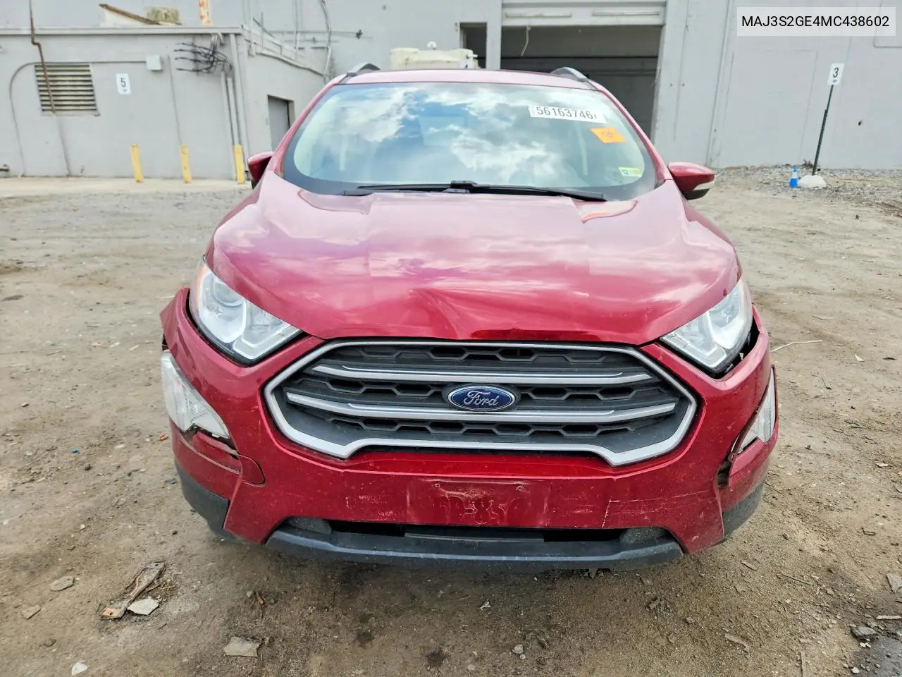 2021 Ford Ecosport Se VIN: MAJ3S2GE4MC438602 Lot: 56163746