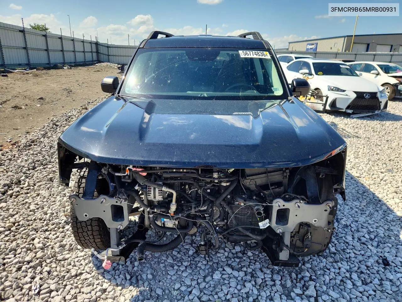 2021 Ford Bronco Sport Big Bend VIN: 3FMCR9B65MRB00931 Lot: 56774836