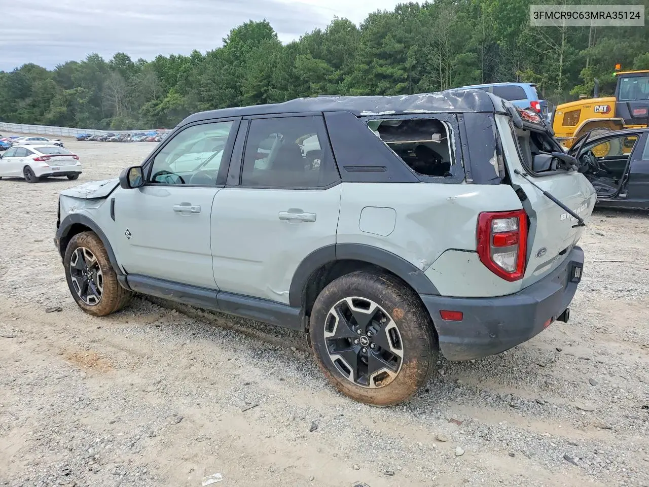 2021 Ford Bronco Sport Outer Banks VIN: 3FMCR9C63MRA35124 Lot: 57126656