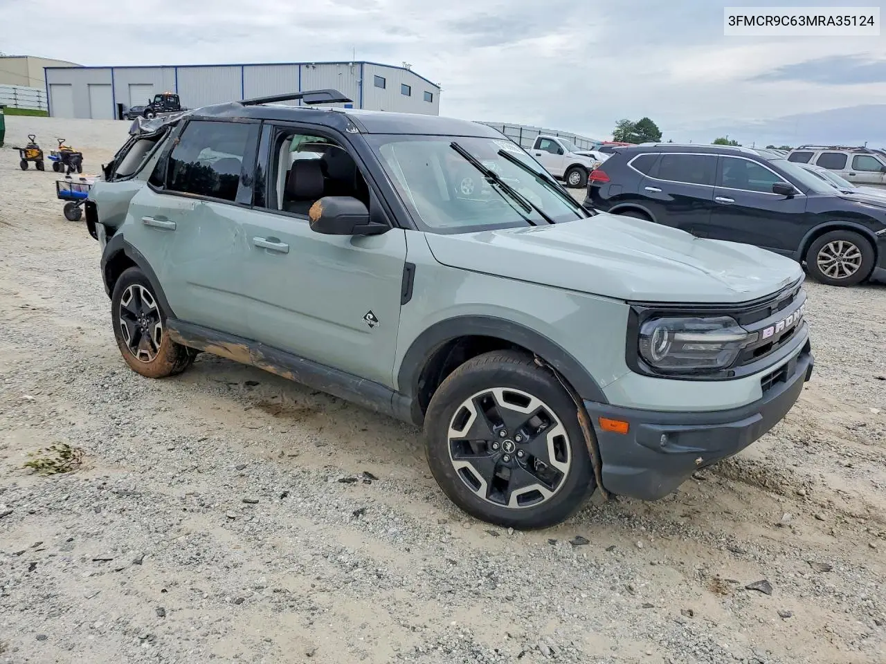 2021 Ford Bronco Sport Outer Banks VIN: 3FMCR9C63MRA35124 Lot: 57126656