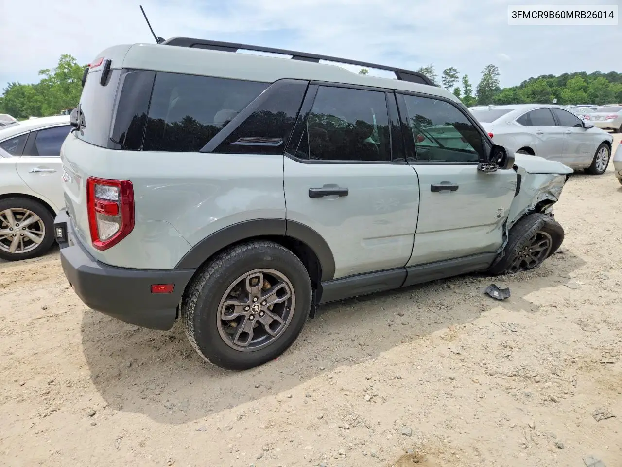 2021 Ford Bronco Sport Big Bend VIN: 3FMCR9B60MRB26014 Lot: 57612246