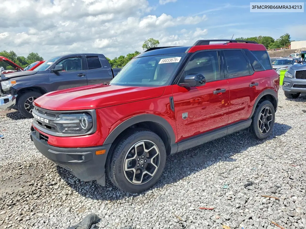 2021 Ford Bronco Sport Big Bend VIN: 3FMCR9B66MRA34213 Lot: 58033676