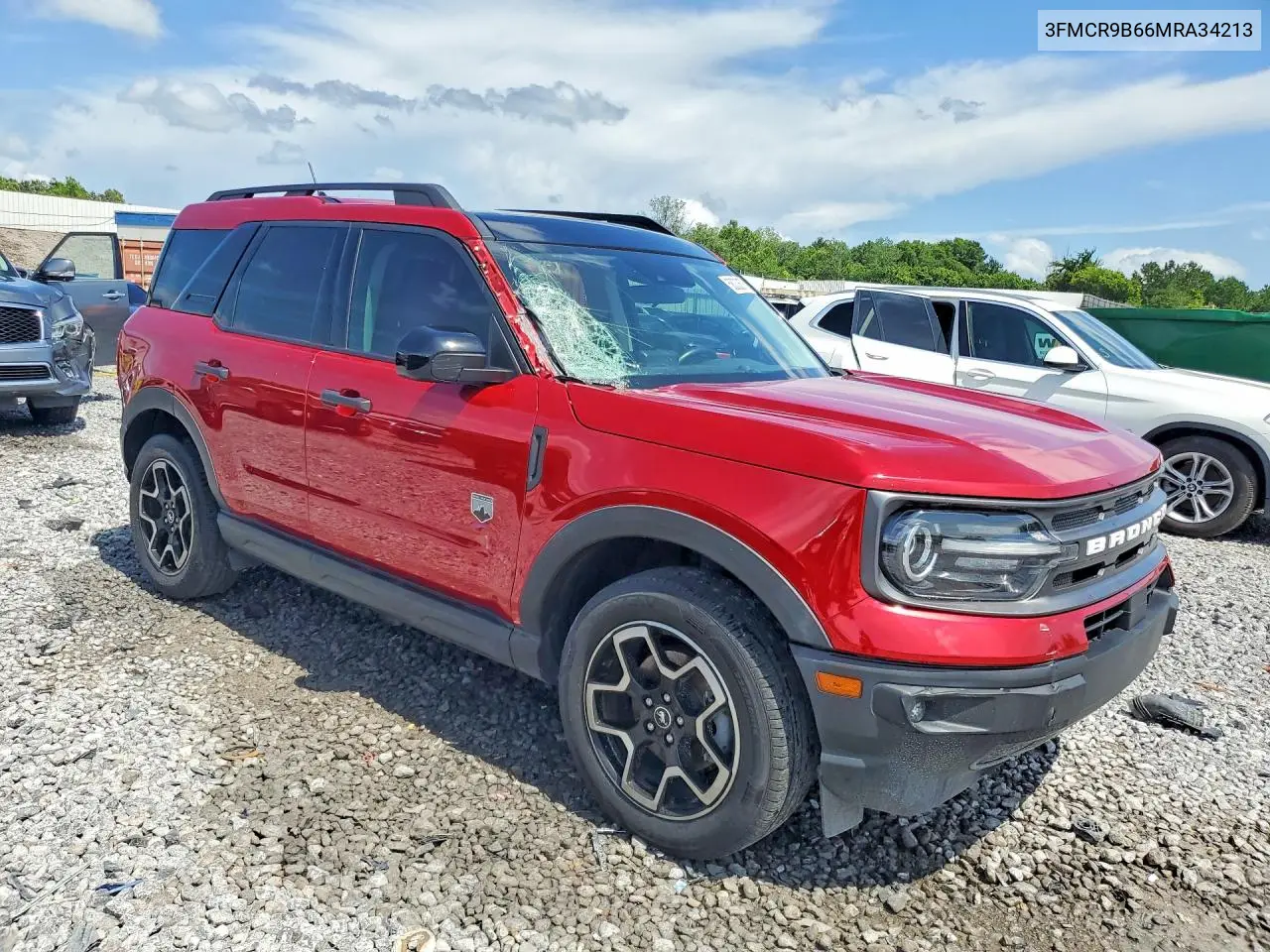 2021 Ford Bronco Sport Big Bend VIN: 3FMCR9B66MRA34213 Lot: 58033676