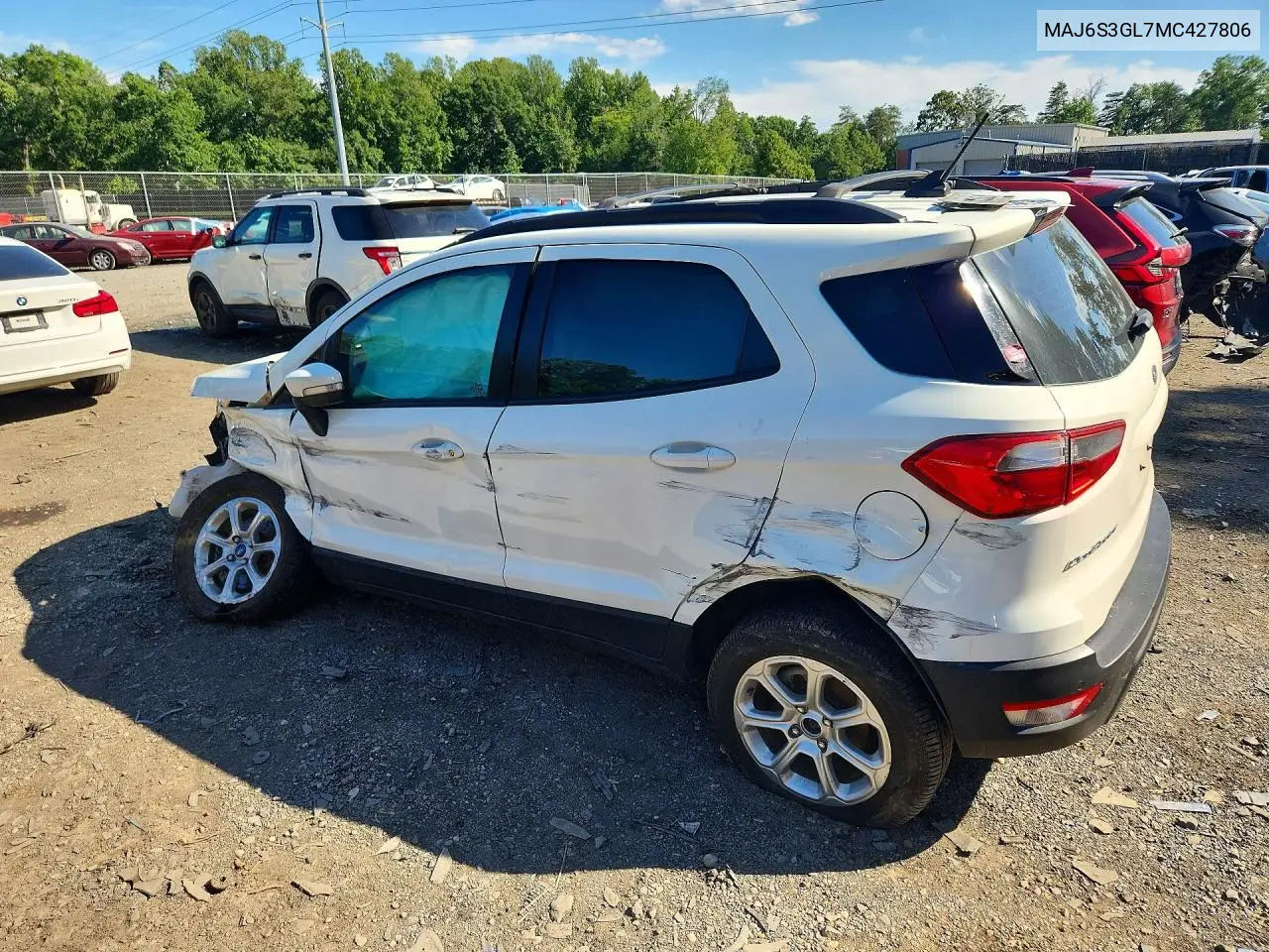 2021 Ford Ecosport Se VIN: MAJ6S3GL7MC427806 Lot: 58716916