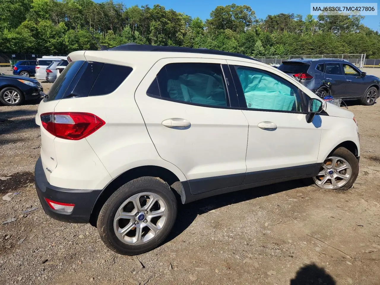 2021 Ford Ecosport Se VIN: MAJ6S3GL7MC427806 Lot: 58716916