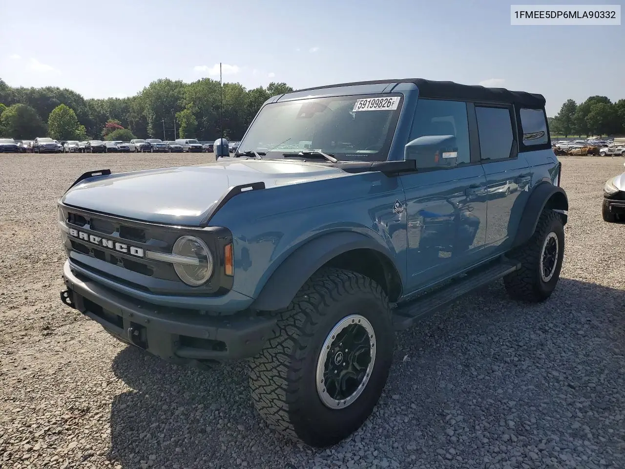 2021 Ford Bronco Base VIN: 1FMEE5DP6MLA90332 Lot: 59199826