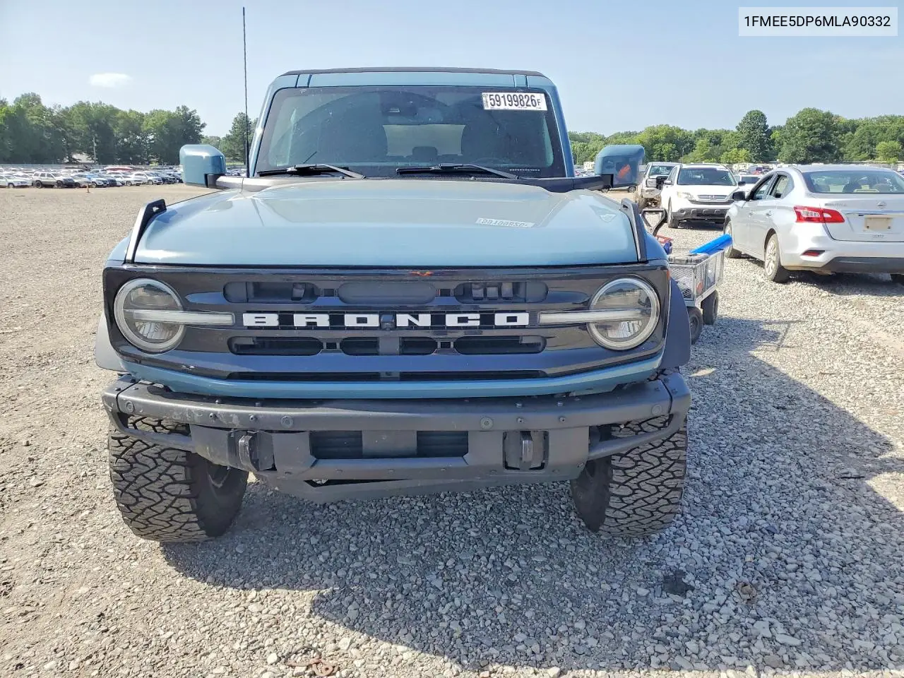 2021 Ford Bronco Base VIN: 1FMEE5DP6MLA90332 Lot: 59199826