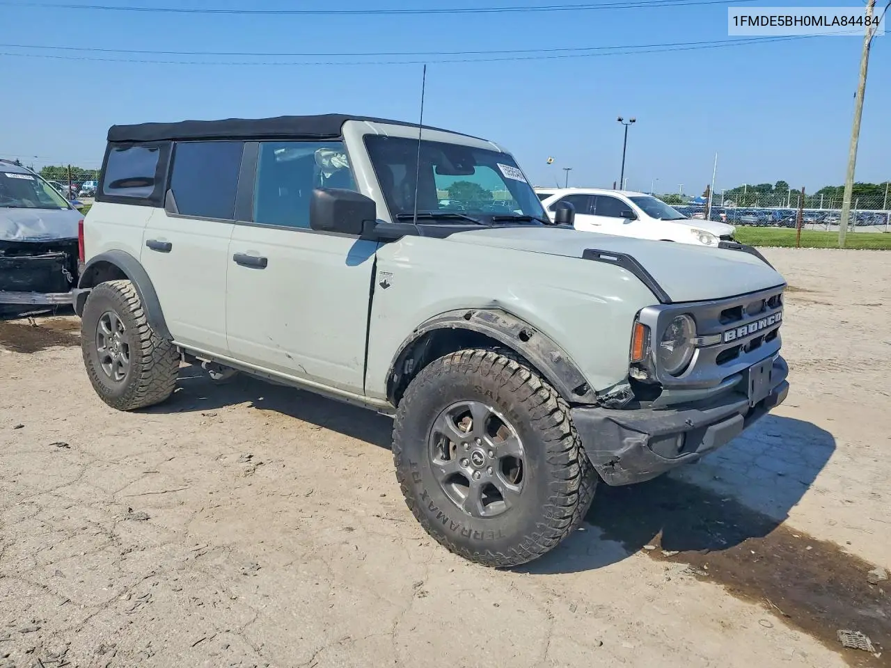 2021 Ford Bronco Base VIN: 1FMDE5BH0MLA84484 Lot: 59585486